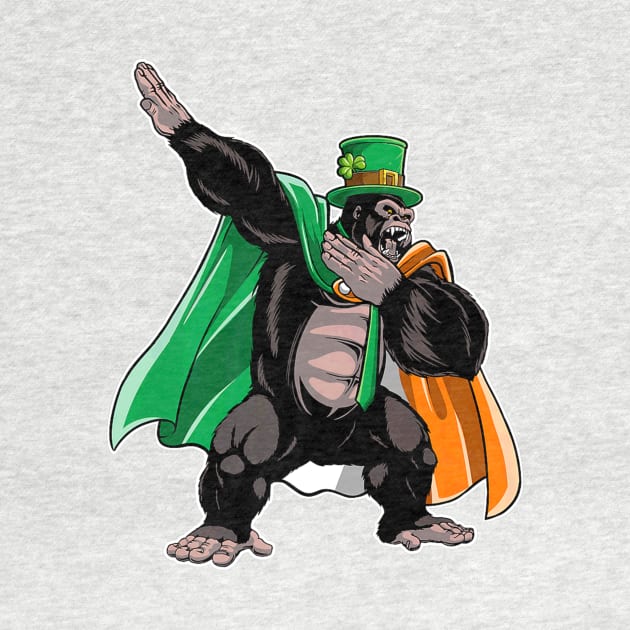 Dabbing Gorilla St Patricks Day Men Leprechaun Irish by Macy XenomorphQueen